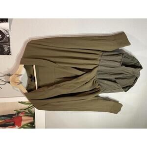 Olive Green Bodysuit by Topshop Size 10